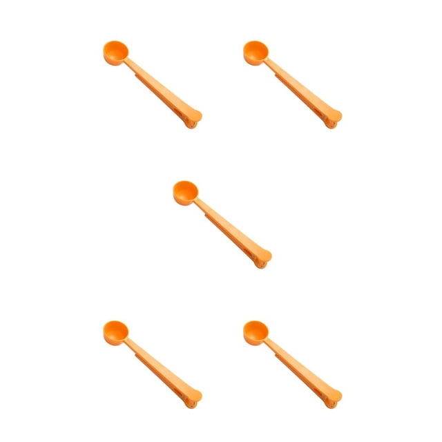 Clip Sellador de Alimentos Matsuzay Cuchara de Sellado de Cocina Bolsa Manual Abrazadera Naranja 5Conjunto