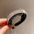 thumbnail image 3 of Rhinestone Decor Tassel Hair Clip Horsetail Buckle Twist Clip Bling Hair Accessory For Women And Girls, 3 of 14