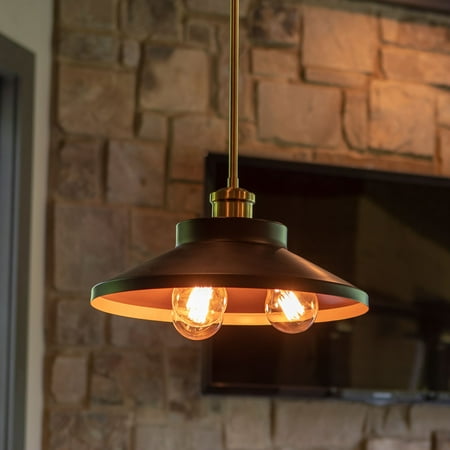 - Forrest Farmhouse Three Light Convertible Semi-Flush Pendant