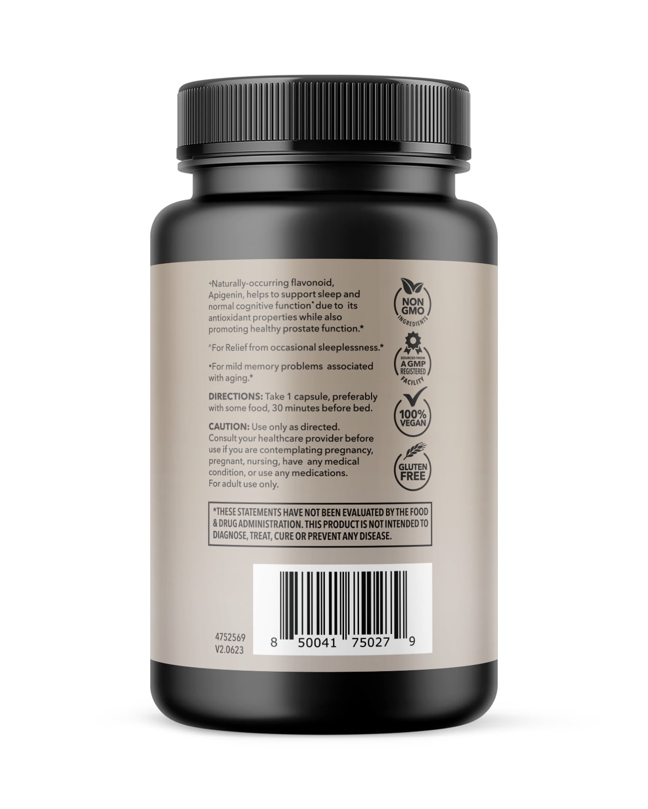 Havasu Nutrition 50mg Apigenin Supplement, Sleep, Cognition, & Prostate Health Support, 120 Capsules