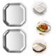 thumbnail image 3 of Placas de aperitivo de acero inoxidable de 2 piezas pequeños platos de encurtido Disputo de acero inoxidable platos de cena de estilo coreano, 3 of 5