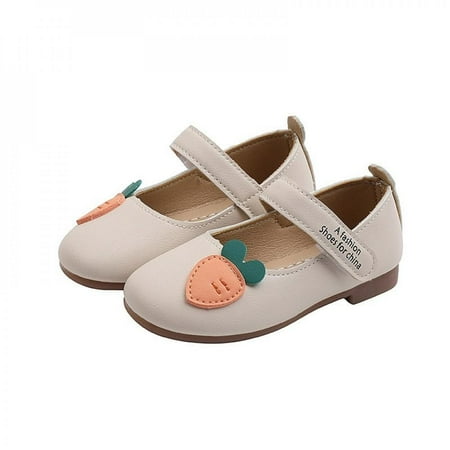 

Merotable Children Girls Princess Shoes Little Girl Soft Sole Carrot Single Shoes Casual Shoes