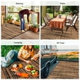 thumbnail image 2 of VUNATE Outdoor Rug Carpet 8'x10' Waterproof Reversible Patio Rug Portable Modern Abstract Indoor Outdoor Rug Plastic Straw Rug for RV Camping Garden Picnic Deck Backyard Porch Decor Black and Brown, 2 of 6