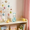 thumbnail image 5 of weibbin Easter Decorations Bunny Figurine Holiday Tabletop Decor Sky Blue Foam Cute Animal Sculpture for Home Party Gift 5.51in, 5 of 6
