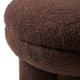 thumbnail image 6 of Furniture of America Thia I Modern 17.5" Upholstered Mushroom-Shape Design Stool, Brown, 6 of 10