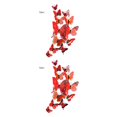 thumbnail image 2 of Justharion 12pcs / Set Multicolore Double Couche 3D Papillons Autocollants Muraux Décoration Murale PVC Papillons Réfrigérateur Autocollants Grand Rouge 2Set, 2 of 6