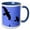 Blue/White, variant on 3drose, Crows or Ravens in Flight Minimalist Silhouette, 11oz Magic Transforming Mug