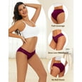 thumbnail image 5 of Sunm Boutique Cheeky Underwear for Women Cheeky Panties Lace Stretch High Cut 6 Pack, 5 of 6