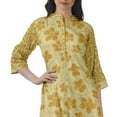 thumbnail image 2 of Moomaya Cotton Knee Length Kurta Summer Printed Roll Up Sleeves Kurtis For Women, 2 of 7