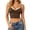 Coffee, variant on Crop Tops for Women Summer Color Block Spaghetti Strap Lace V Neck Low Cut Bow Front Slim Fit Y2k Camisole Going out Tank Top