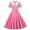 Pink, variant on Women 1950s Cape Collar Dresses 50s Vintage Short Sleeve Cocktail Swing Dress Polka Dot Rockabilly Prom Midi Dress