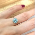 thumbnail image 3 of Natural Aquamarine Gemstone Ring 925 Sterling Silver Lover's Gift Ring Wedding Gift For Him, 3 of 5