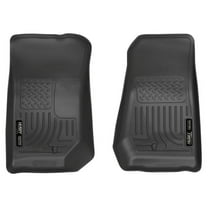 Husky Liners by RealTruck Weatherbeater Floor Mats Fits 2007-2013 Jeep Wrangler JK Front Row, 2-pc Black-18021