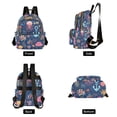 thumbnail image 4 of FORMRS Mini Backpack Purse for Women Quilted Travel Daypack Casual Shoulder Bag, Pink Jellyfish, 4 of 7