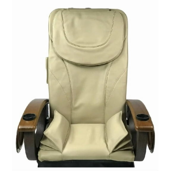 Leather Upholsteries-Pedicure Chair Massage Bottom-Air Seat Cover, Has Front chin, Beige