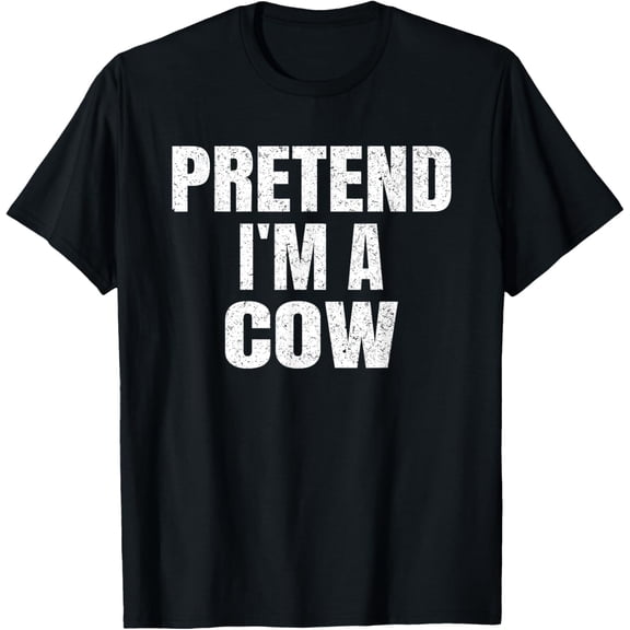 Playful Comfort Tee - Pretend I'm A Cow Lazy Easy Halloween Family Group Costume T-Shirt