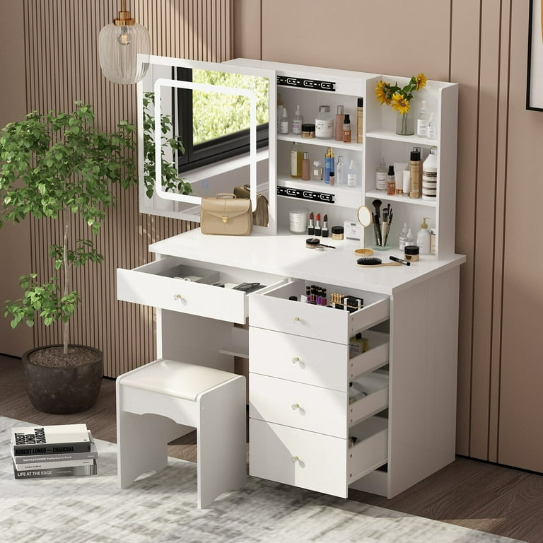 White light up vanity deals