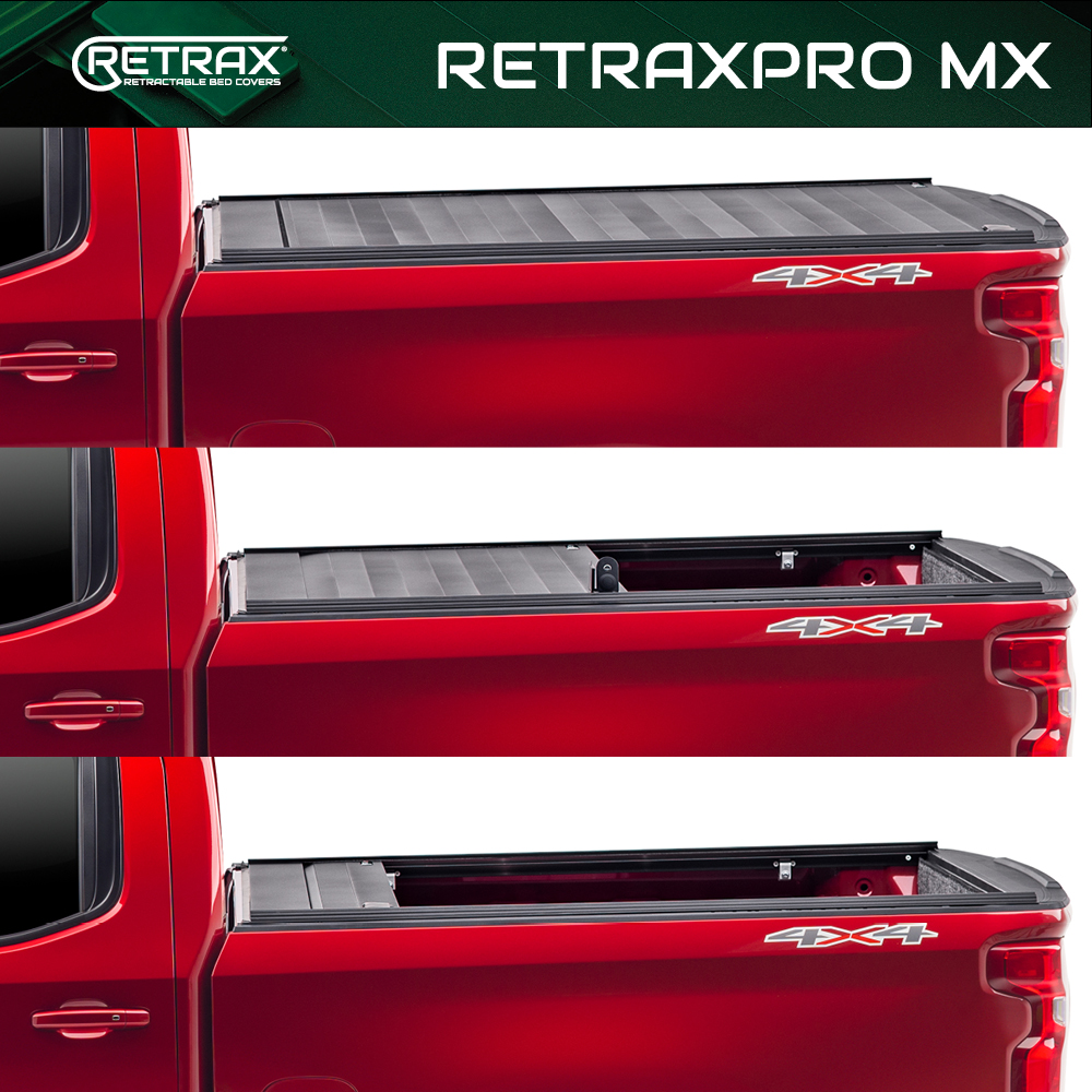 RetraxPRO MX Retractable Truck Bed Tonneau Cover | 80846 | Fits 2007 - 2021 Toyota Tundra Regular & Double Cab w/ Deck Rail System w/ stake pocket access 6' 7" Bed (78.7") - image 2 of 8