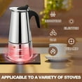 thumbnail image 3 of 12 Cup Stovetop Espresso Maker Stainless Steel Moka Pot Espresso Maker Percolator Italian Coffee Maker Capable Mocha Coffee Machine Cafe Classic Maker for Home & Camping 600ml 20oz, 3 of 6