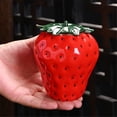 thumbnail image 4 of Home Decor Strawberry Shaped Jar Strawberry Candy Jar With Lid Ceramic Strawberry Cookie Jar Strawberry Flower Vase Cute Vintage Container Food Storage For Tea Coffee Candy Cook, 4 of 6