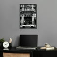 thumbnail image 3 of Parked At The Store II Black And White Canvas Wall Art Prints For Men by Notoriart, Black Floater Frame, 16"x24", 3 of 7