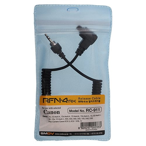 SMDV RFN-4 Replacement Release Cable, for Canon EOS 5D, 5D Mark II, III, 1D, 1Ds, Mark II, III, IV,1Dx, 1DC, 7D, 50D, 40D, 30D, 20D, 10D