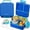 Ocean Blue, variant on Bento Lunch Boxes, 60oZ Bento Box, Reusable Lunch Box with 3-4 Compartments Meal Prep Containers, Snack Containers with 8OZ Insulated Food Jar, Sauce Jar, Utensils (Mermaid)