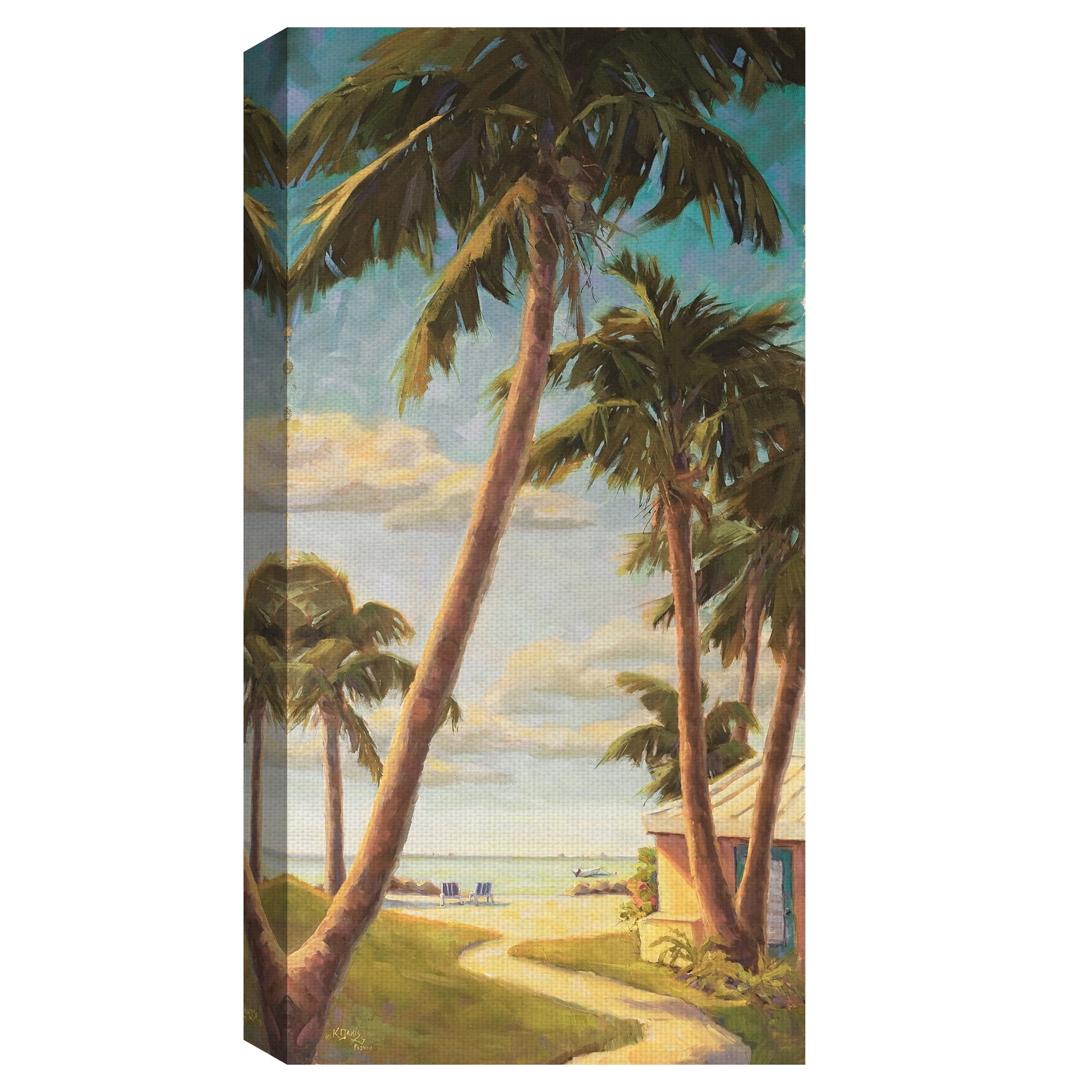 Masterpiece Art Gallery Island Coast Day Bright by Kathleen Denis Canvas Art Print 17" x 34"