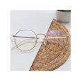 thumbnail image 4 of 1pc Metal Frame Ellipse Decor Anti-Blue Light Flat Glasses, Retro Style, For Men And Women, Suitable For Computer And Street Snap Photography, Eyeglasses Frames With Anti-Blue Light Lenses, Unisex, In, 4 of 4