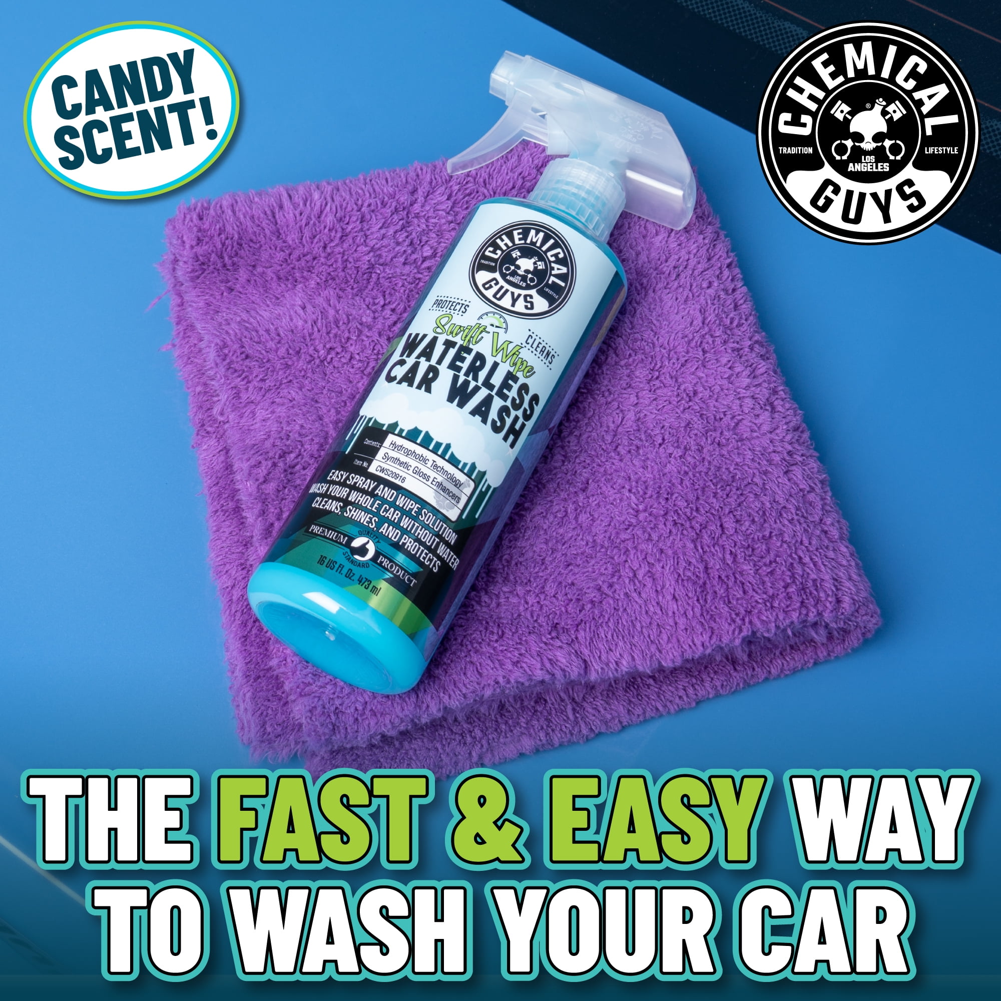 Chemical Guys CWS20964 Swift Wipe Sprayable Waterless Car Wash, Easily  Clean - Just Spray & Wipe, Safe for Cars, Trucks, Motorcycles, RVs & More,  64