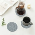 thumbnail image 4 of Yonrjhukm Woven Round Non Slip Yarn Placemats, Thermal Insulation Coasters for Kitchen & Dining Table, Durable & Easy to Clean, Perfect for Gifts with Storage Stand, 4 of 6