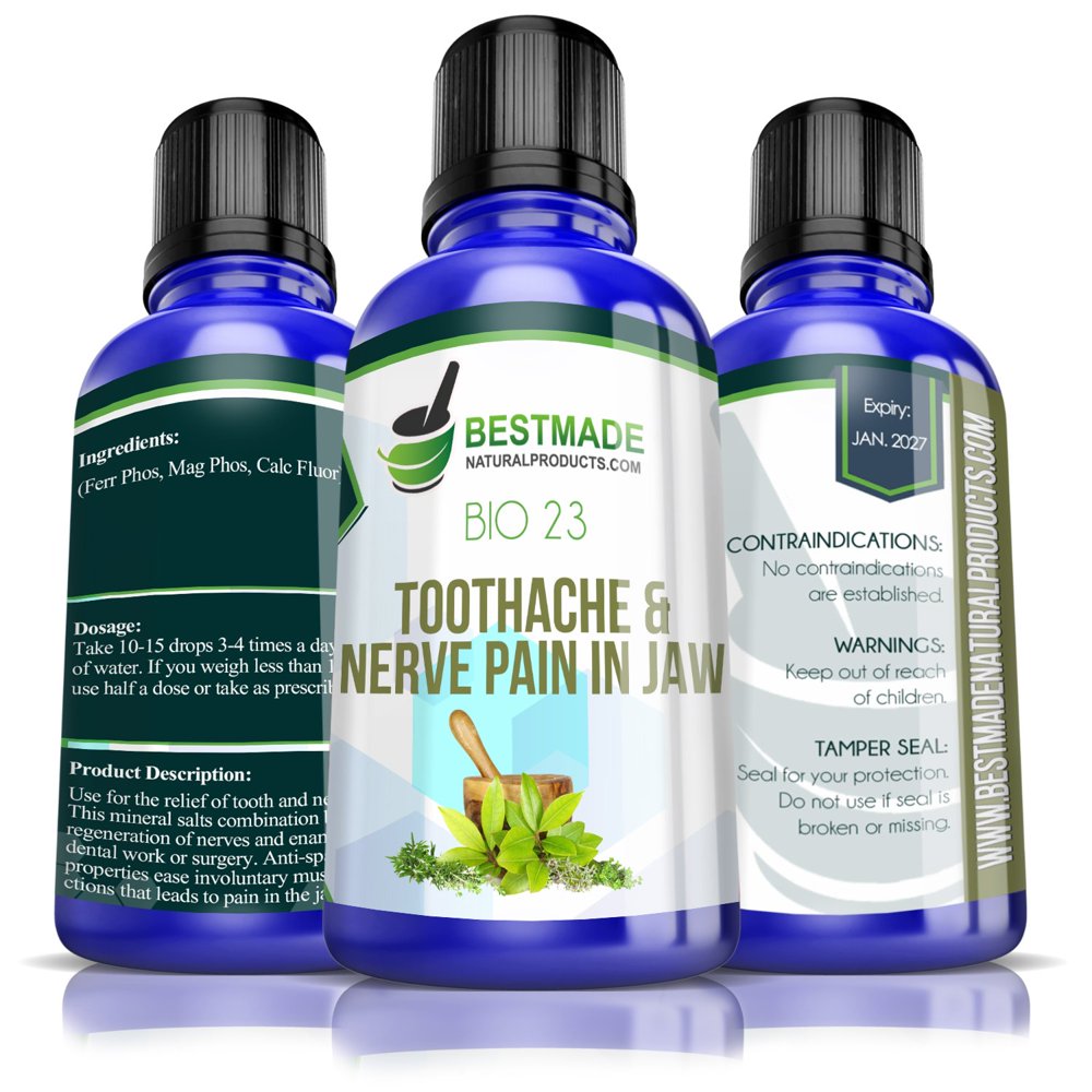 Toothache & Nerve Pain in Jaw Bio23 Lactose Free Liquid, 30ml Walmart