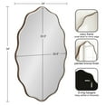 thumbnail image 6 of Kate and Laurel Viona Modern Scalloped Oval Mirror, 24 x 34, Bronze, Decorative Round Wall Mirror with Unique Rippled Edge for Use as Wavy Bathroom Decor, 6 of 9