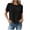 *Black, variant on VBVC Women's Waffle Summer Short Sleeve Top , Ladies' Crew Neck Casual Blouse , Back Button Down T-Shirt For Women,Army Green,S-2XL