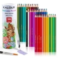 thumbnail image 1 of Lápices de acuarela KALOUR con pincel, 36 colores, mezclables en seco o húmedo, ideales para colorear libros y arte, 1 of 7