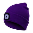 thumbnail image 4 of Unisex Outdoor Cycling Hiking LED Light Knitted Hat Winter Elastic Beanie Cap-Fluorescent Yellow, 4 of 8