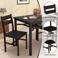 thumbnail image 6 of MOOSENG Small Dining Table Set for 2, Farmhouse Dinner Table with Storage, 3 Piece Wooden Square Dinette Set for Dining Room, Apartment, Small Space, 6 of 9