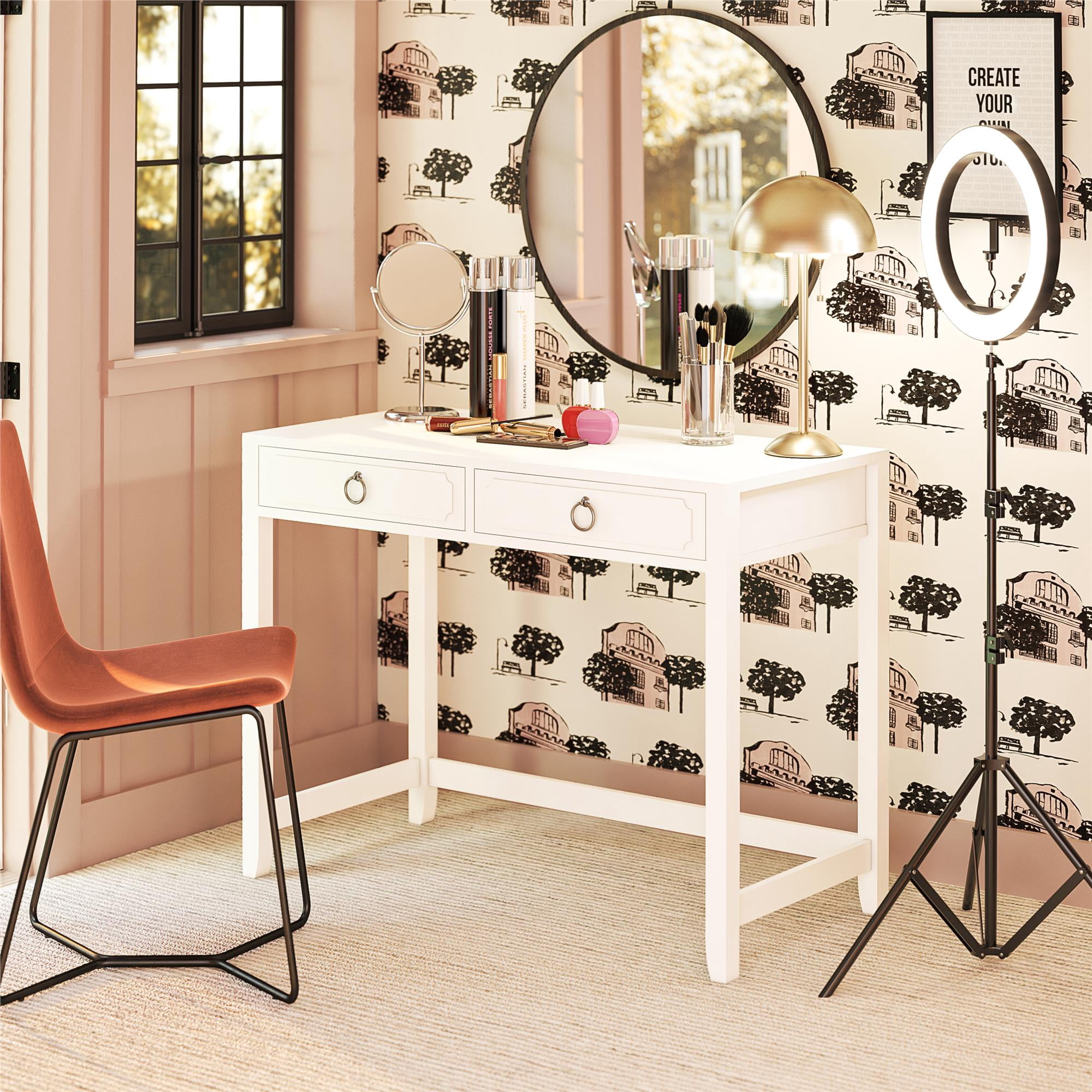 Her Majesty 2 Drawer Writing Desk, White