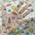 thumbnail image 3 of Spaceship Tulle Curtains with Rod Pocket, Assortment of Space Related Concepts Shooting Star UFO Sun Moond Stars, Sheer Drape for Wedding Party 2 Panels, 7 Sizes, Multicolor, by Ambesonne, 3 of 3