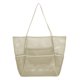 thumbnail image 2 of Bolsa de asas de playa de malla Bolsa de almacenamiento Juguete ños Gran capacidad Cosmética Bolsa de hombro multifunción Bolso para vacaciones blanco Salvador Bolso de playa, 2 of 10