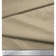 thumbnail image 2 of Soimoi Brown Japan Crepe Satin Fabric Cross & Geometric Printed Craft Fabric by the Yard 42 Inch Wide, 2 of 3