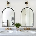thumbnail image 5 of Clavie Arched Mirror with Metal Frame, 20" x 30" Vanity Mirror for Bathroom Bedroom, Decorative Wall Mirror for Entryway Livingroom, Black, 5 of 7