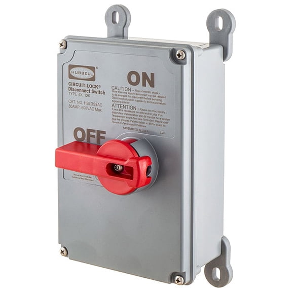 Nonfusible, Motor Disconnect Switch, Heavy Duty, 600 V, 3PST