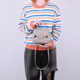 thumbnail image 4 of Bolso Bandolera Ygjytge Piggy Bag material PU gris Tamaño pequeño, 4 of 9
