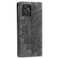 thumbnail image 6 of Case for Motorola Moto G Power 2023 Wallet Case for Women Girls with Card Holder, Embossed Flower Pattern Magnetic Flip PU Leather Purse Protective Phone Cover for Moto G Power 2023, Grey, 6 of 10
