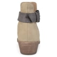 thumbnail image 4 of Brinley Co. Women's Faux Suede Stacked Heel Two-tone Booties, 4 of 8