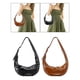 thumbnail image 2 of Women Dumplings Bag Simple Underarm Bag Rivets Armpit Bag Shopping Dating Bag Fashion Handbag Autumn Winter Shoulder Bag brown, 2 of 4