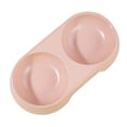 thumbnail image 2 of Cat and Water Sculpted Piece Set 9 X 4.5 X 1.5 Inch Pink Elevated Double Bowls for Kitten Puppy Small Pets Pet Feeding Station for Home and Daily Use 1 Pack, 2 of 4