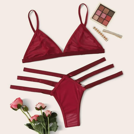 Sentmoon Lingerie for Women Sexy Lingerie Lace G-string Thong Underwear Sleepwear New Fashion Valentines Lingerie Valentines Day Gifts for Her Fall Saving