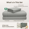 thumbnail image 4 of California Design Den Queen Sheets Set - 600 Thread Count 100% Cotton Sateen, Adult 4 Pc Bed Sheets Set- Light Grey, 4 of 10